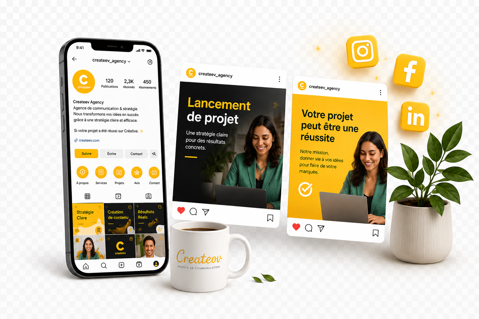 Les bureaux de l'agence Createev